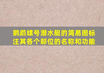 鹦鹉螺号潜水艇的简易图标注其各个部位的名称和功能