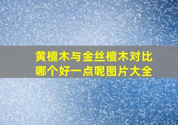 黄檀木与金丝檀木对比哪个好一点呢图片大全