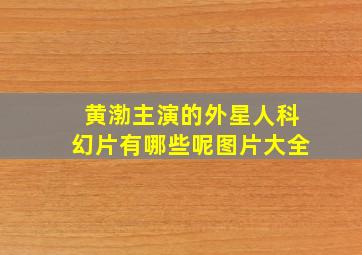 黄渤主演的外星人科幻片有哪些呢图片大全