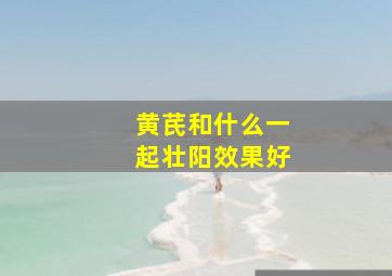 黄芪和什么一起壮阳效果好