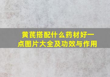 黄芪搭配什么药材好一点图片大全及功效与作用