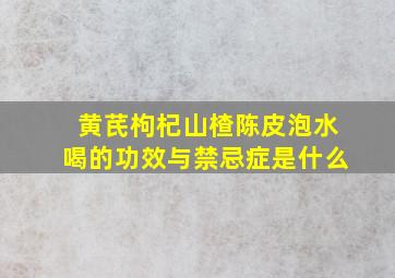 黄芪枸杞山楂陈皮泡水喝的功效与禁忌症是什么