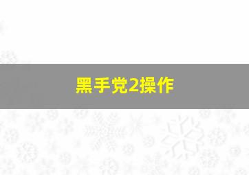 黑手党2操作