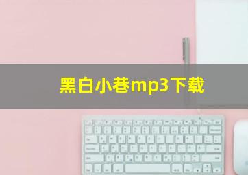 黑白小巷mp3下载