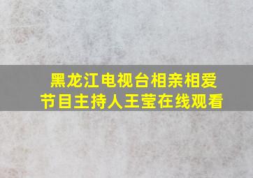 黑龙江电视台相亲相爱节目主持人王莹在线观看