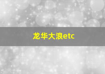 龙华大浪etc