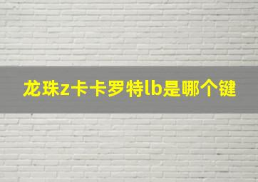 龙珠z卡卡罗特lb是哪个键