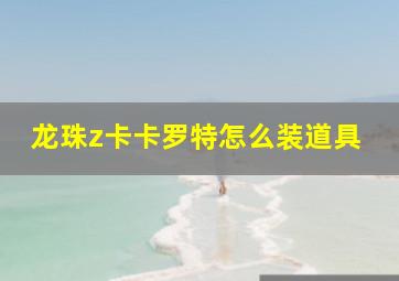 龙珠z卡卡罗特怎么装道具