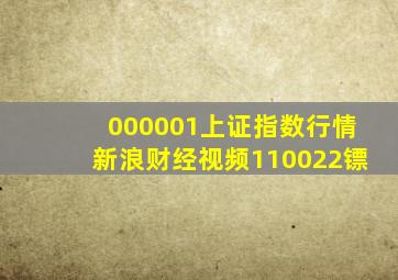 000001上证指数行情新浪财经视频110022镖