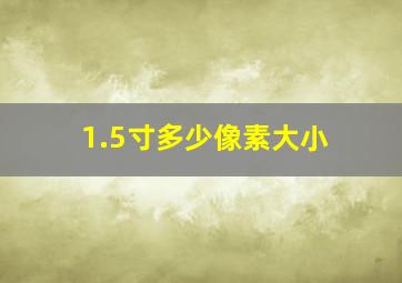 1.5寸多少像素大小