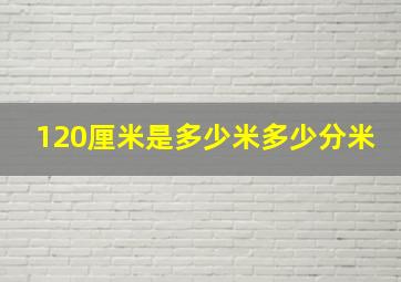 120厘米是多少米多少分米