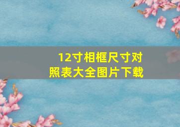 12寸相框尺寸对照表大全图片下载