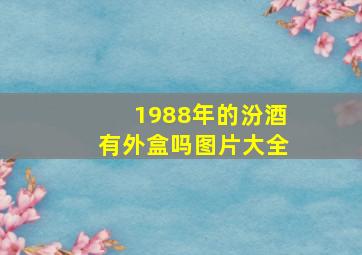 1988年的汾酒有外盒吗图片大全