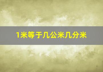 1米等于几公米几分米