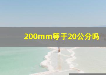 200mm等于20公分吗