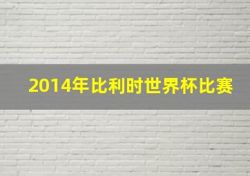 2014年比利时世界杯比赛