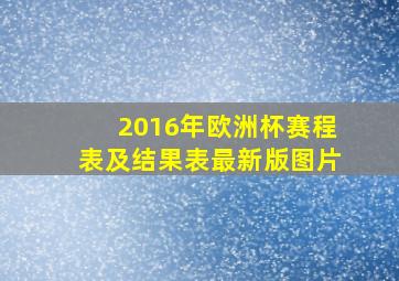 2016年欧洲杯赛程表及结果表最新版图片