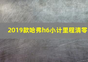 2019款哈弗h6小计里程清零