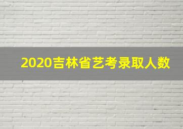 2020吉林省艺考录取人数