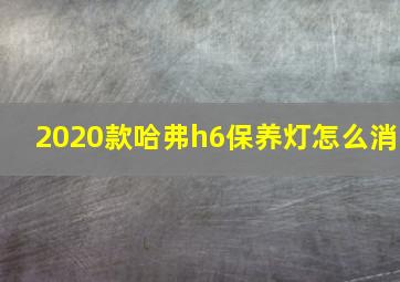 2020款哈弗h6保养灯怎么消