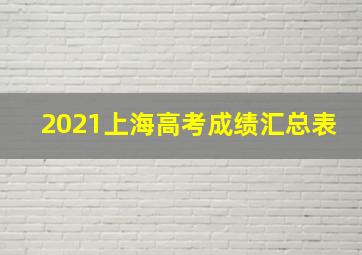 2021上海高考成绩汇总表