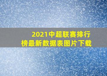 2021中超联赛排行榜最新数据表图片下载