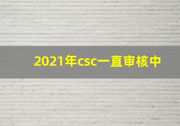 2021年csc一直审核中