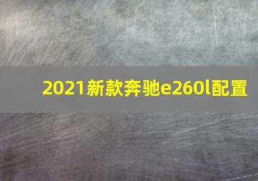 2021新款奔驰e260l配置