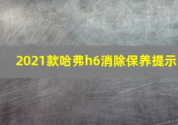 2021款哈弗h6消除保养提示