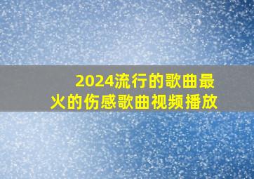 2024流行的歌曲最火的伤感歌曲视频播放