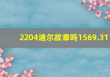 2204迪尔故章吗1569.31