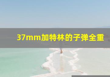 37mm加特林的子弹全重