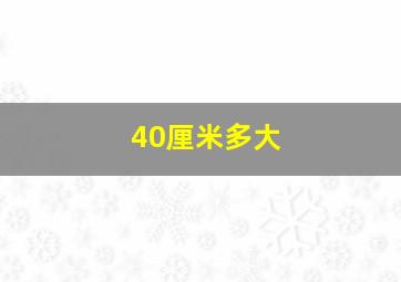 40厘米多大