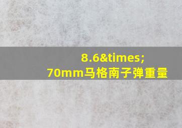 8.6×70mm马格南子弹重量