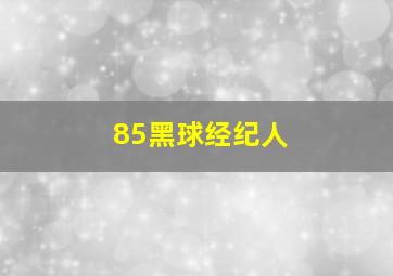 85黑球经纪人