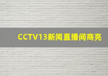 CCTV13新闻直播间商亮