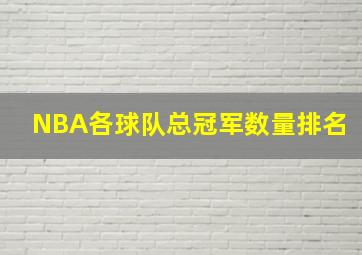 NBA各球队总冠军数量排名