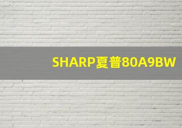 SHARP夏普80A9BW