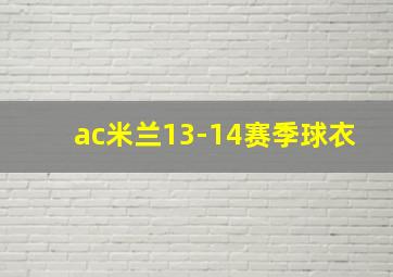 ac米兰13-14赛季球衣