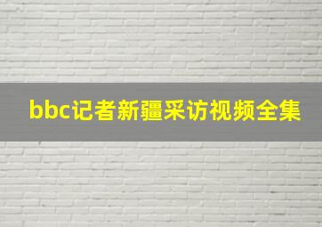 bbc记者新疆采访视频全集