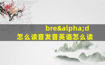 breαd怎么读音发音英语怎么读