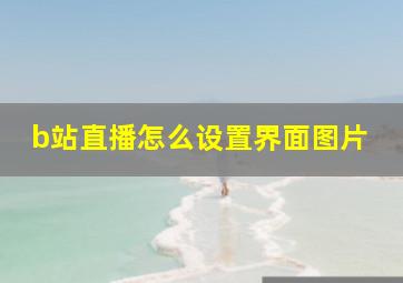 b站直播怎么设置界面图片