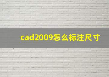 cad2009怎么标注尺寸