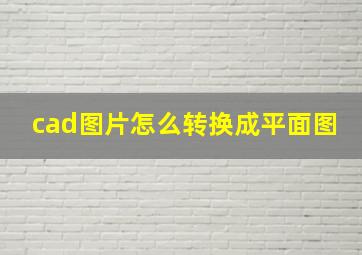 cad图片怎么转换成平面图