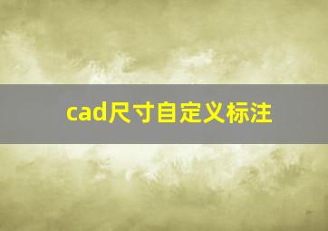 cad尺寸自定义标注