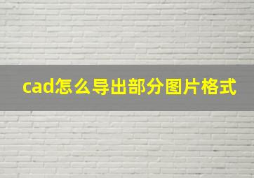 cad怎么导出部分图片格式