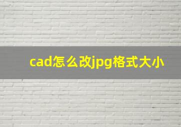 cad怎么改jpg格式大小