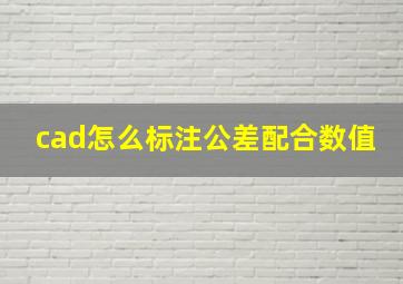 cad怎么标注公差配合数值