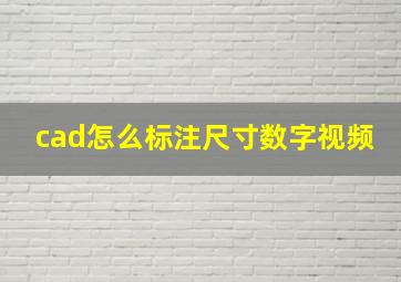 cad怎么标注尺寸数字视频