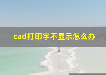 cad打印字不显示怎么办